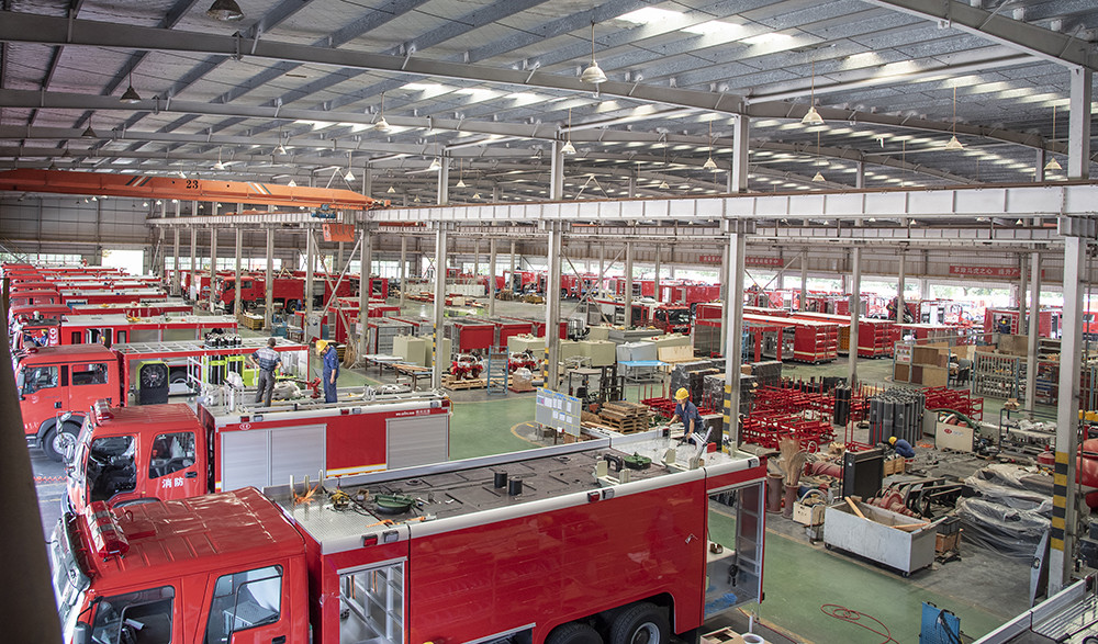 Sichuan Chuanxiao Fire Trucks Manufacturing Co., Ltd. ligne de production en usine