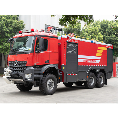 6x6 Aéroport de sauvetage ARFF de lutte contre les incendies camion de pompiers moteur de pompiers Aéroport d'accident Prix d'appel d'offres Chine usine