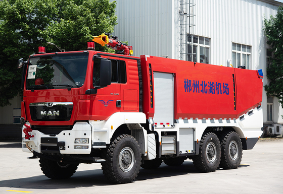 6x6 MAN Aéroport de sauvetage camion de pompiers 11 Tonnes Avec 10000L réservoir d'eau Prix Véhicule spécialisé Chine usine